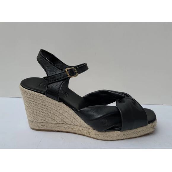 Jutelia Shoes - Jutelia made in Spain Leather Upper Twist
Raffia Wedge espadrille Sandals sz 9
